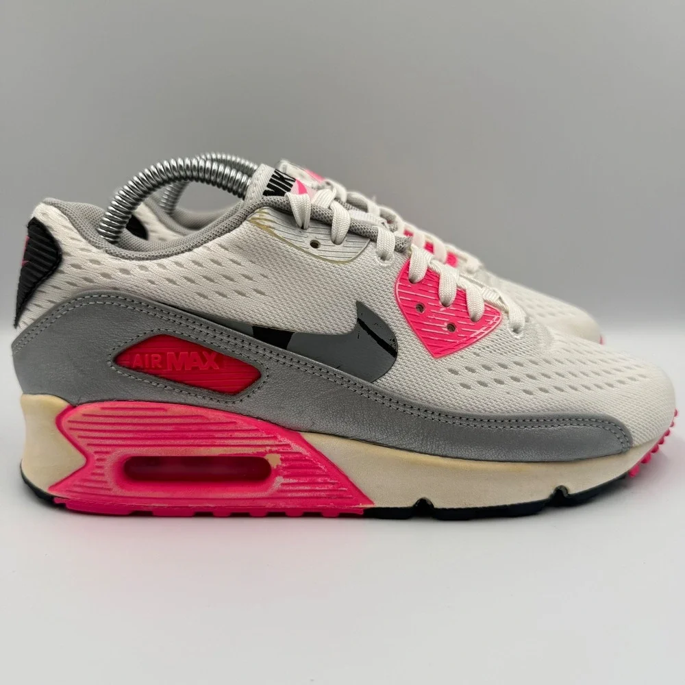 Nike Air Max 90 Women Size 8 Sneakers Hyper Pink Grey White 553564-160